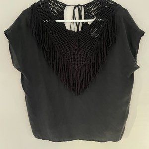 Ulla Johnson Fringe Macrame Top